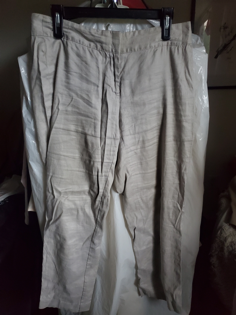 J. Jill Light Grey Women's Linen Pant